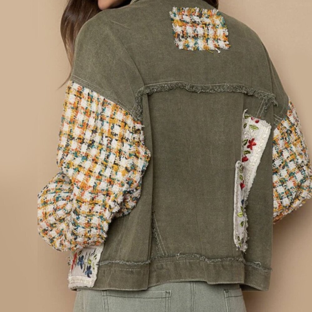 *NEW* POL Olive Embroidered Jacket - Picture 4 of 12